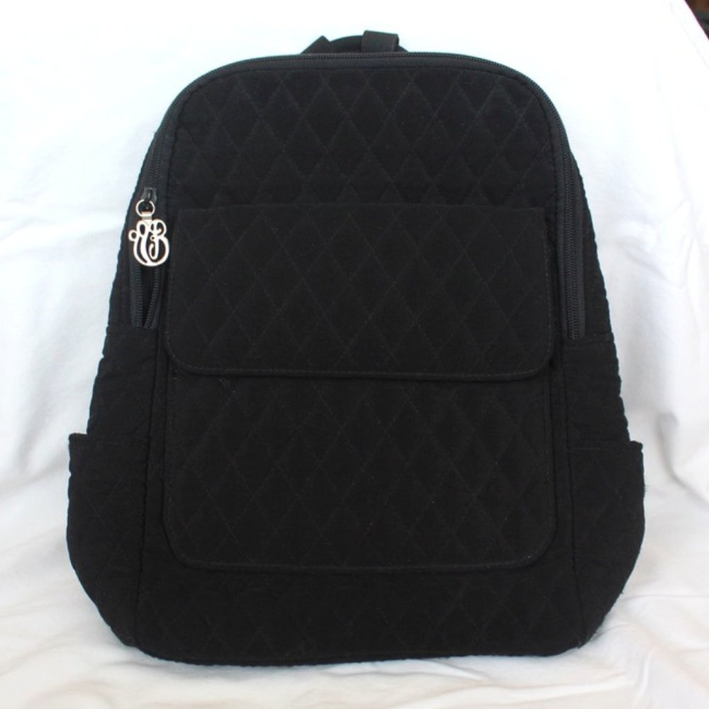 Vera Bradley Black Quilted Backpack Purse